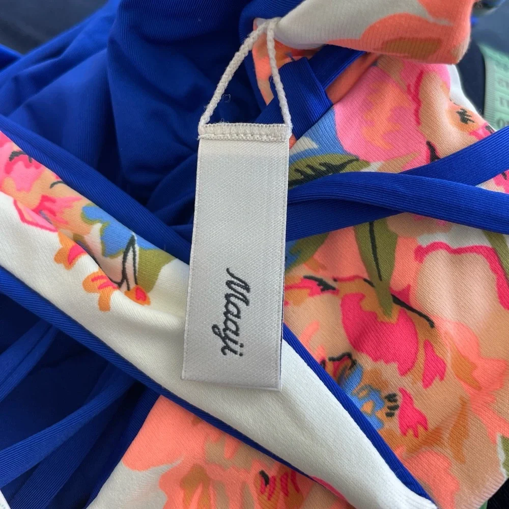 Maaji Safari One Piece Reversible Plunge Swimsuit Size L NWT